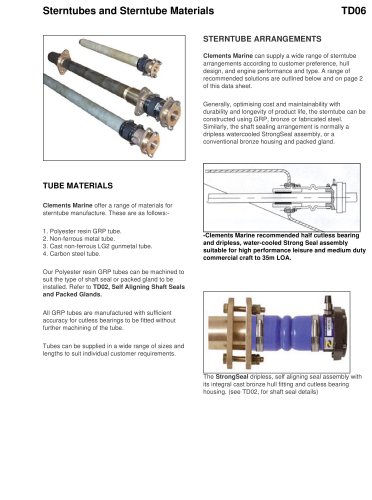 Sterntubes and Sterntube Materials