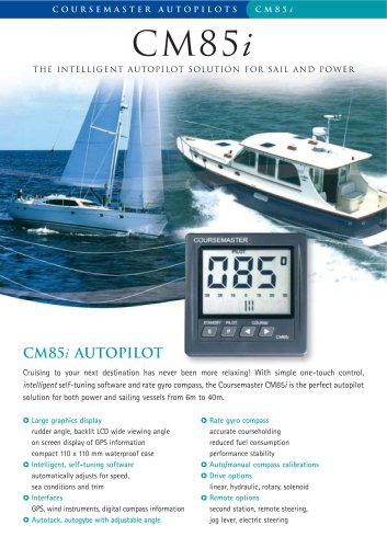 CM85i - The Intelligent Autopilot Solution For Sail and Power