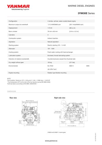 Specification datasheet - 3YM30E