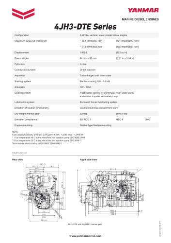 Specification datasheet - 4JH3-DTE