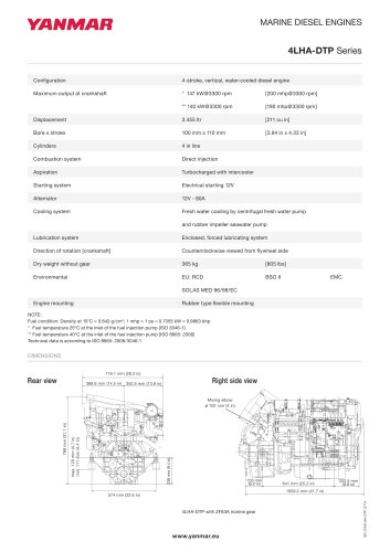 Specification datasheet - 4LHA-DTP