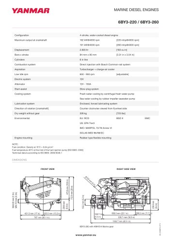 Specification datasheet - 6BY3-220