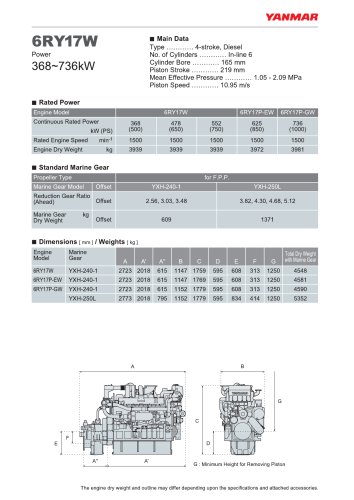 Specification datasheet 6RY17W