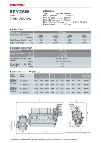 Specification Datasheet - 8EY26W