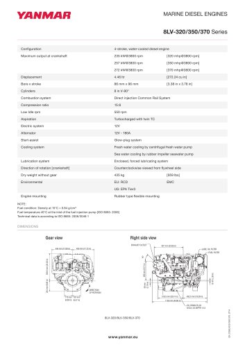 Specification datasheet - 8LV-320