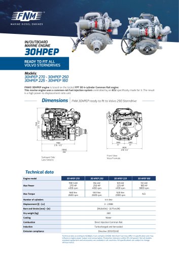 30HPEP READY TO FIT ALL VOLVO STERNDRIVES