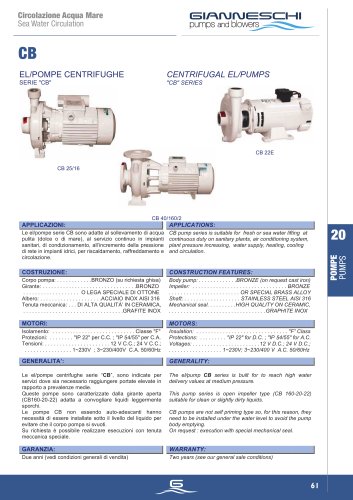  CENTRIFUGAL EL/POMPE