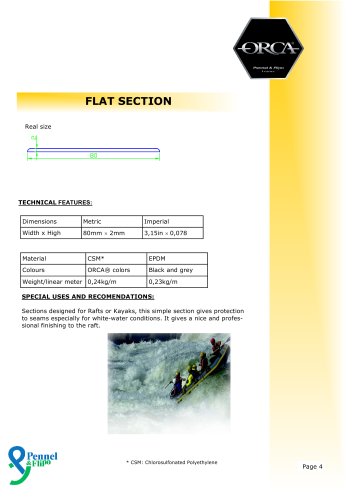 ORCA® Rubrail / Flat Section 