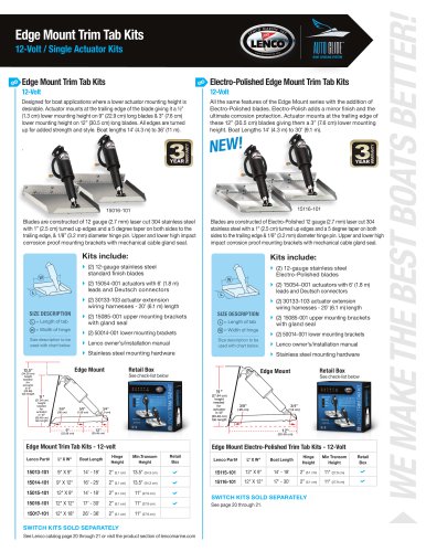 Edge Mount Trim Tab Kits