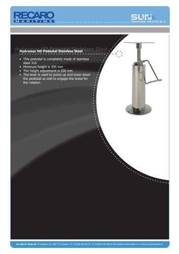 Hydromar HD Pedestal Stainless Steel