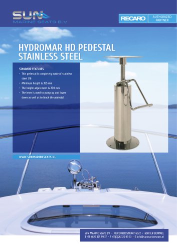 RECARO HYDROMAR HD PEDESTAL STAINLESS STEEL