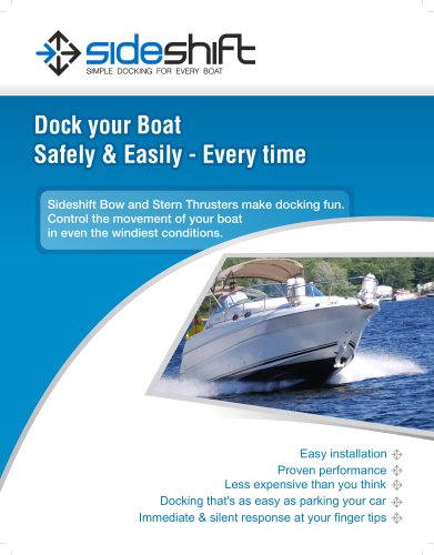 Sideshift Brochure - Bow Thrusters & Stern Thrusters