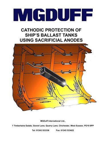 MGDuff Ballast Tank Cathodic Protection
