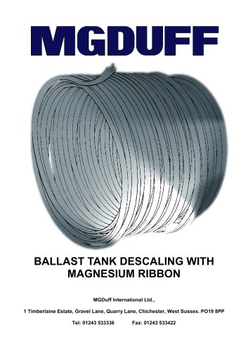 MGDuff Ballast Tank De-scaling Systems