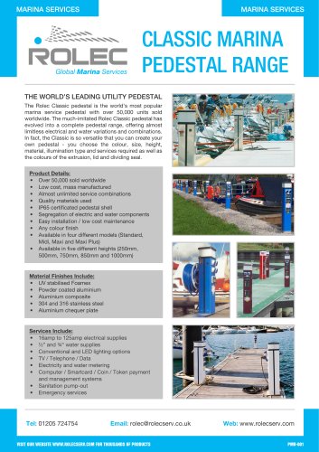 Classic Marina Pedestal Range