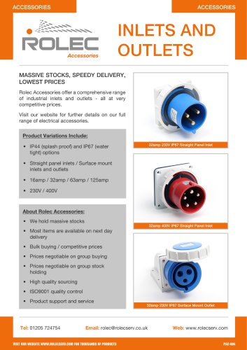 Inlets ans outlets