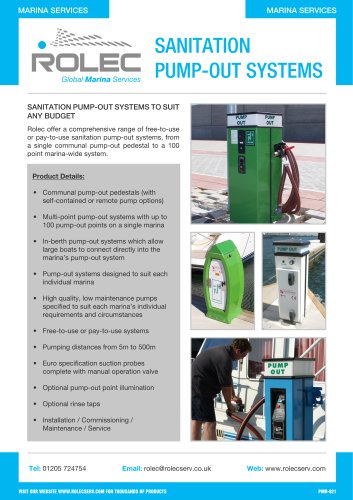 Sanitation Pump-Out Systems