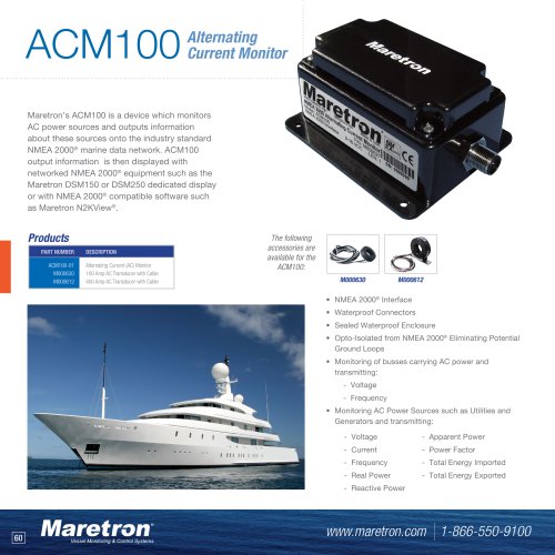 ACM100 - NMEA 2000® Alternating Current Monitor