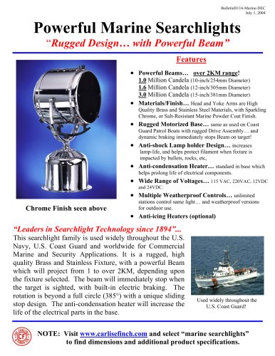 Powerful Marine Searchlights