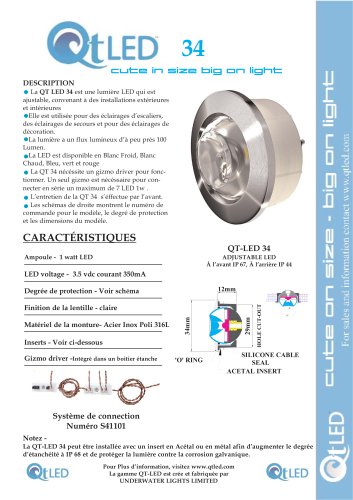 QTLED 34 adjustable exterior or interior LED