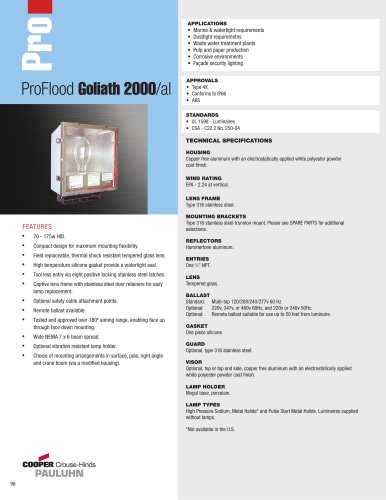 Pauluhn ProFlood Goliath 2000/al Floodlights