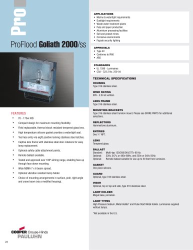 Pauluhn ProFlood Goliath 2000/ss Floodlights