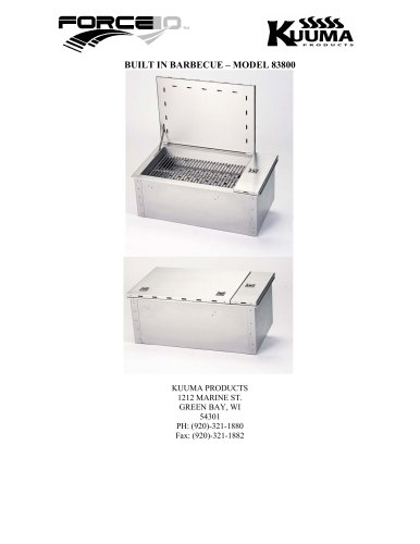 BUILT IN BARBECUE – MODEL 83800