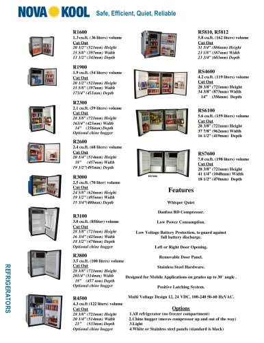 Full line refrigerator 2009