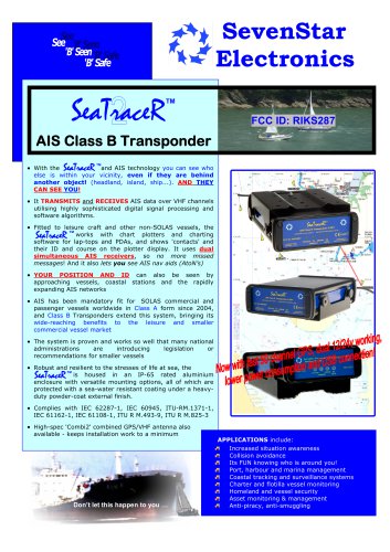 SeaTraceR2 AIS B Transponder