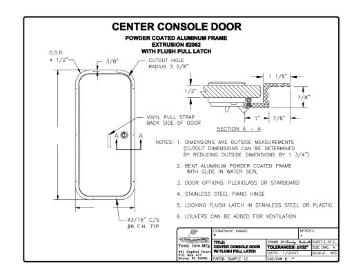 CENTER CONSOLE DOOR