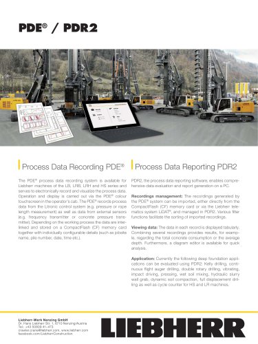 recording PDE and process data reporting PDR