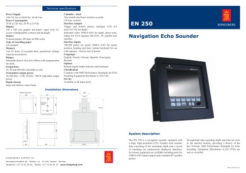 echo sounder for ships EN 250