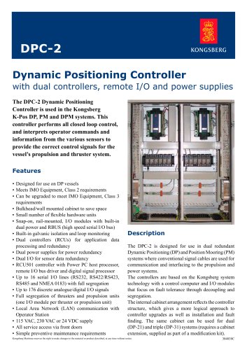 triple dynamic positioning system (DPS) for ships K-POS DP-31