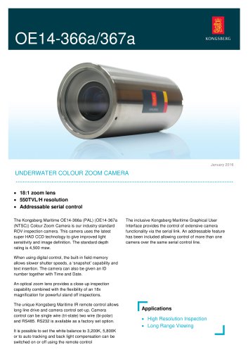 Underwater Colour Zoom Camera