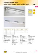 TL40 - Watertight Luminaire, surface  1x 18 W / 2x 18 W / 2x 24 W / 1x 36 W / 2x 36 W / 2x 54 W