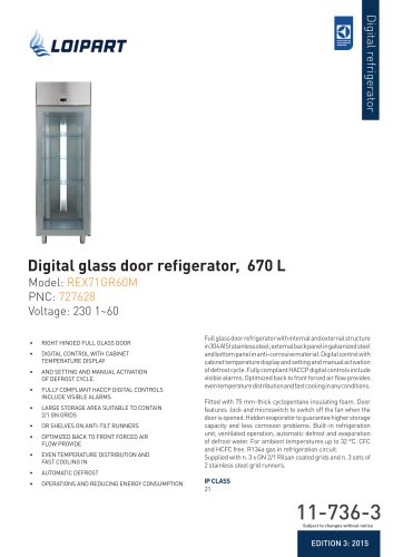 Glass Door Refrigerator 670L