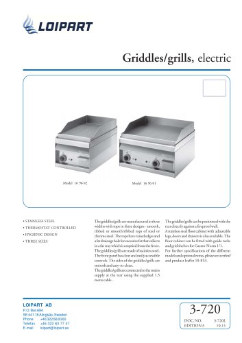 Marine Griddle Model no. 169600