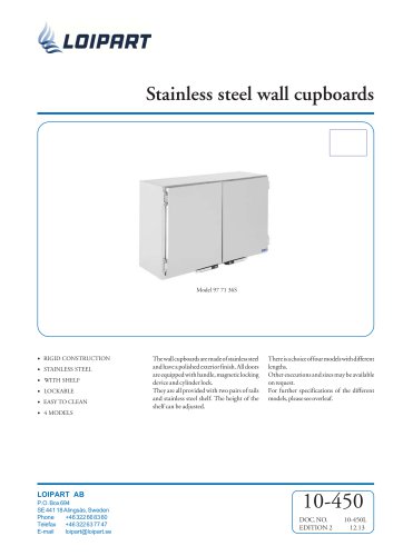 S/S Wall Cupboard