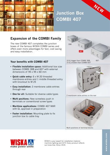 COMBI Junction Boxes with a special focus on COMBI 407