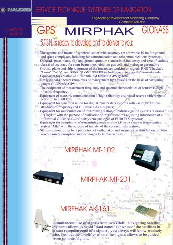 Onboard GPS/GLONASS navigation receivers (GP-GL)