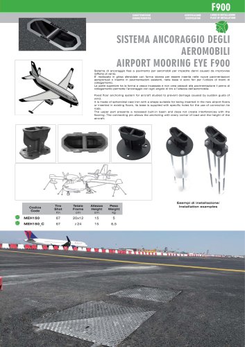 SISTEMA ANCORAGGIO DEGLI AEROMOBILI AIRPORT MOORING EYE F900