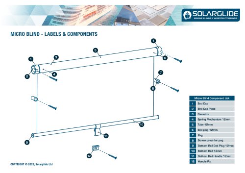 Microblind Technical Drawing & Parts