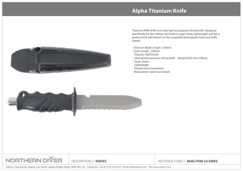 Alpha Titanium Knife