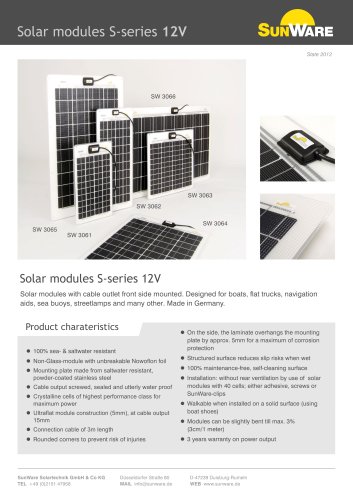 Data sheet S-Serie 12V