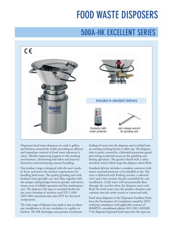 Disperator Food Waste Disposers HK (Weld into tabling)