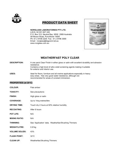 weatherfast polyclear