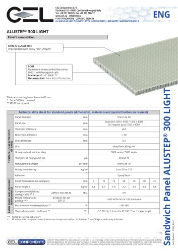 Sandwich panel ALUSTEP 300 LIGHT