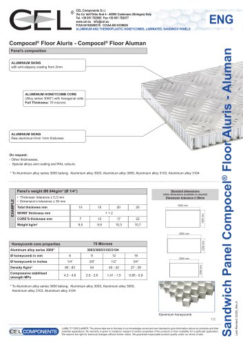 Sandwich panel COMPOCEL AL FLOOR