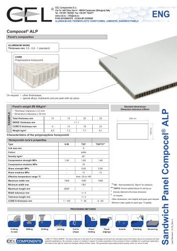 Sandwich panel COMPOCEL ALP