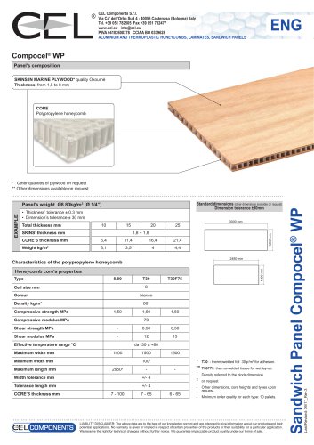 Sandwich panel COMPOCEL WP